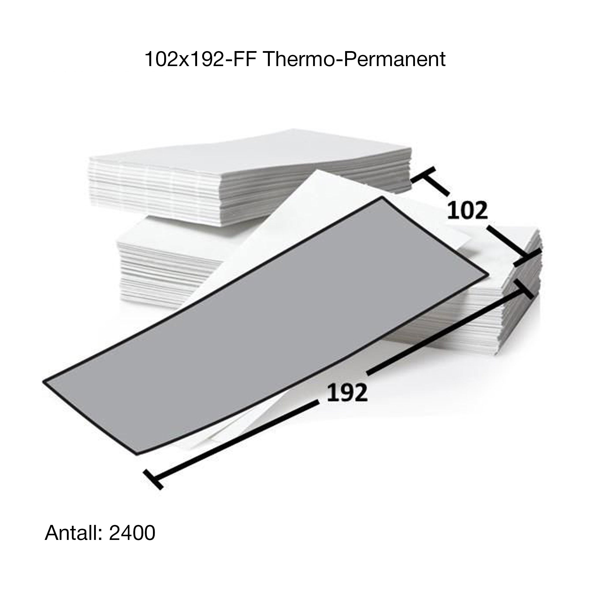 Capture Fraktetikett 102 x 192 mm 2400 pr bunke